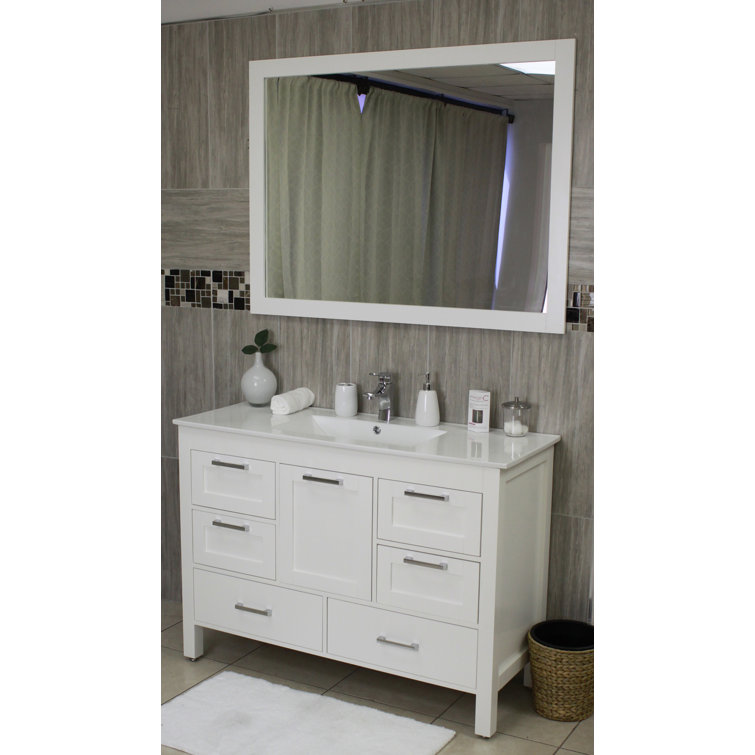 Longshore Tides Andre 48" Single Bathroom Vanity Set with Mirror